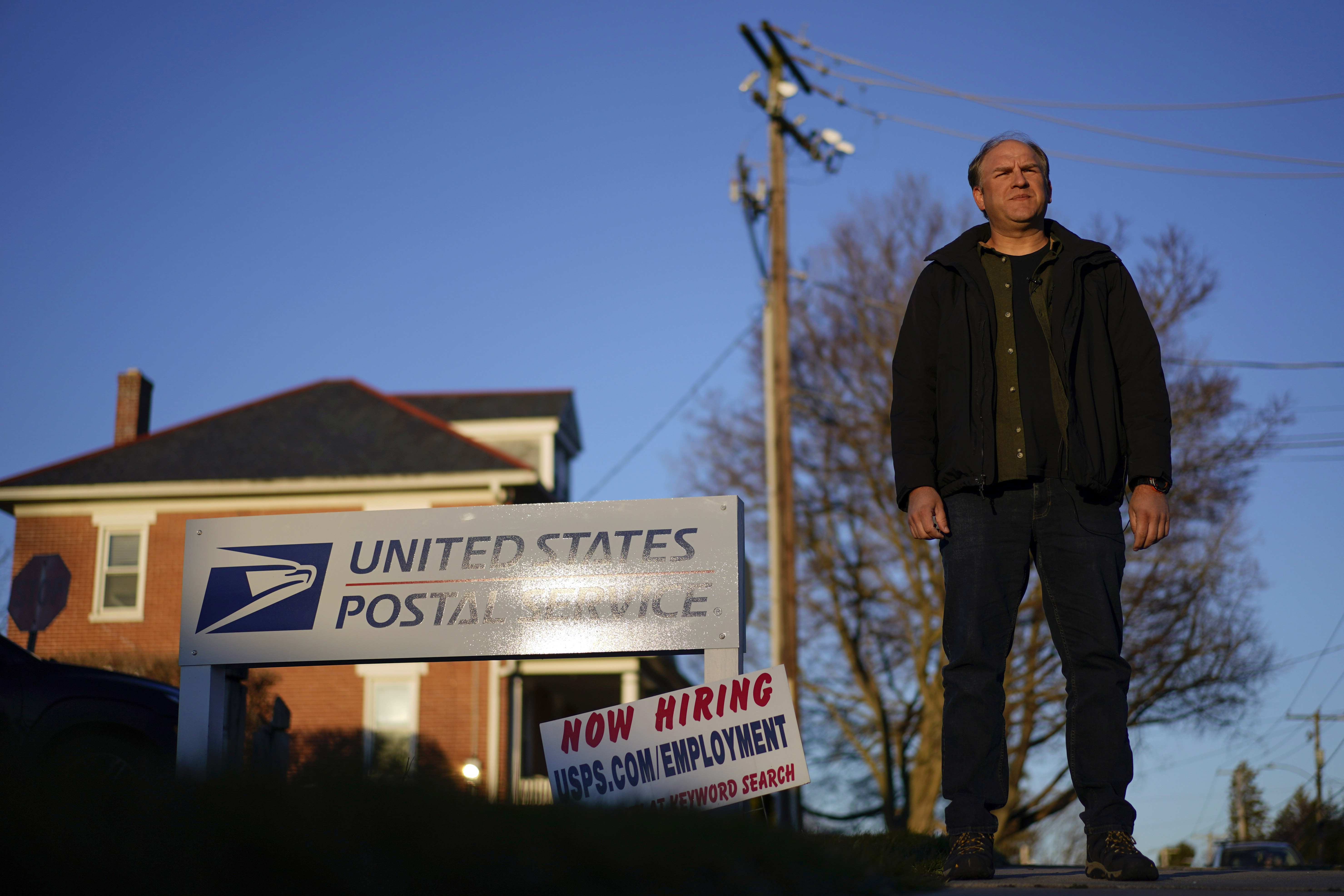 Gerald Groff stands at the United State Postal Service, March 8, in Quarryville, Pa. The Supreme Court on Thursday, used the case of Groff, a Christian mailman who didn't want to work Sundays, to solidify protections for workers who are religious. 