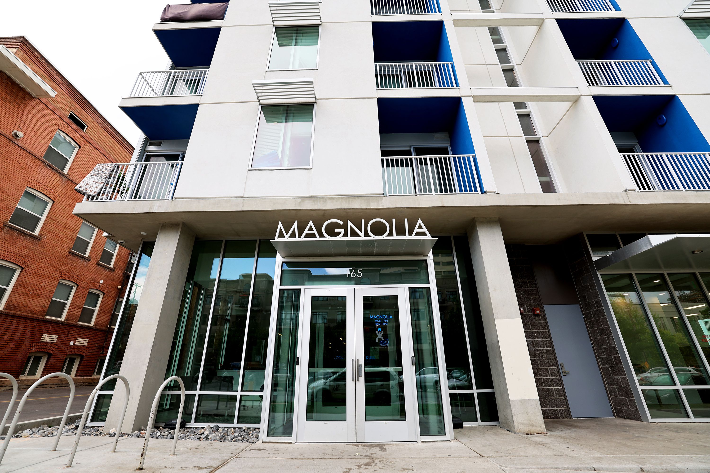 The Magnolia building, a Road Home facility in Salt Lake City, is pictured on Wednesday. Utah is making headway in developing deeply affordable housing, according to a new state report on homelessness.