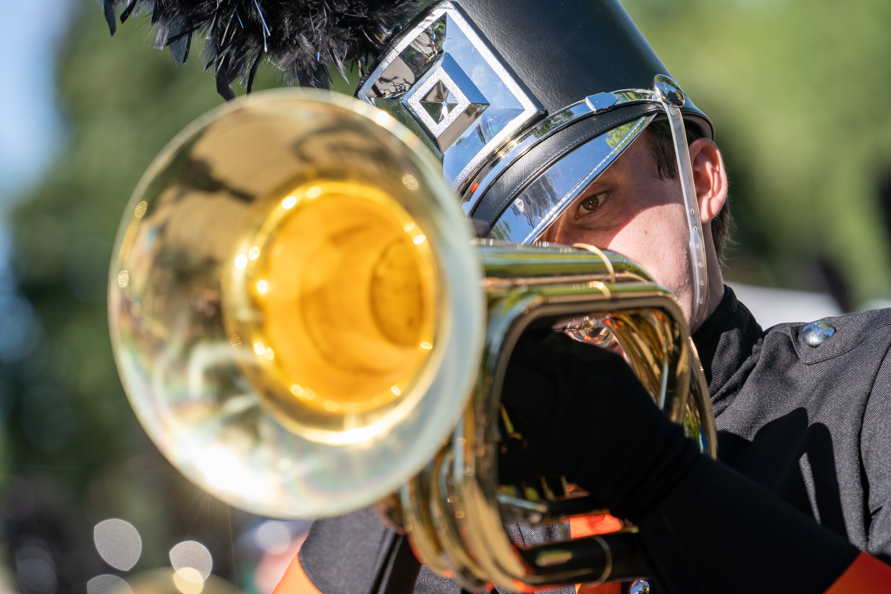 A musician from the Timpview High School marching band plays during The America's Freedom Festival Grand Parade in Provo on July 4, 2022.