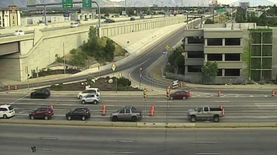 The southbound I-15 on-ramp at 5300 South is closed due to the road buckling, the Utah Highway Patrol said Sunday.