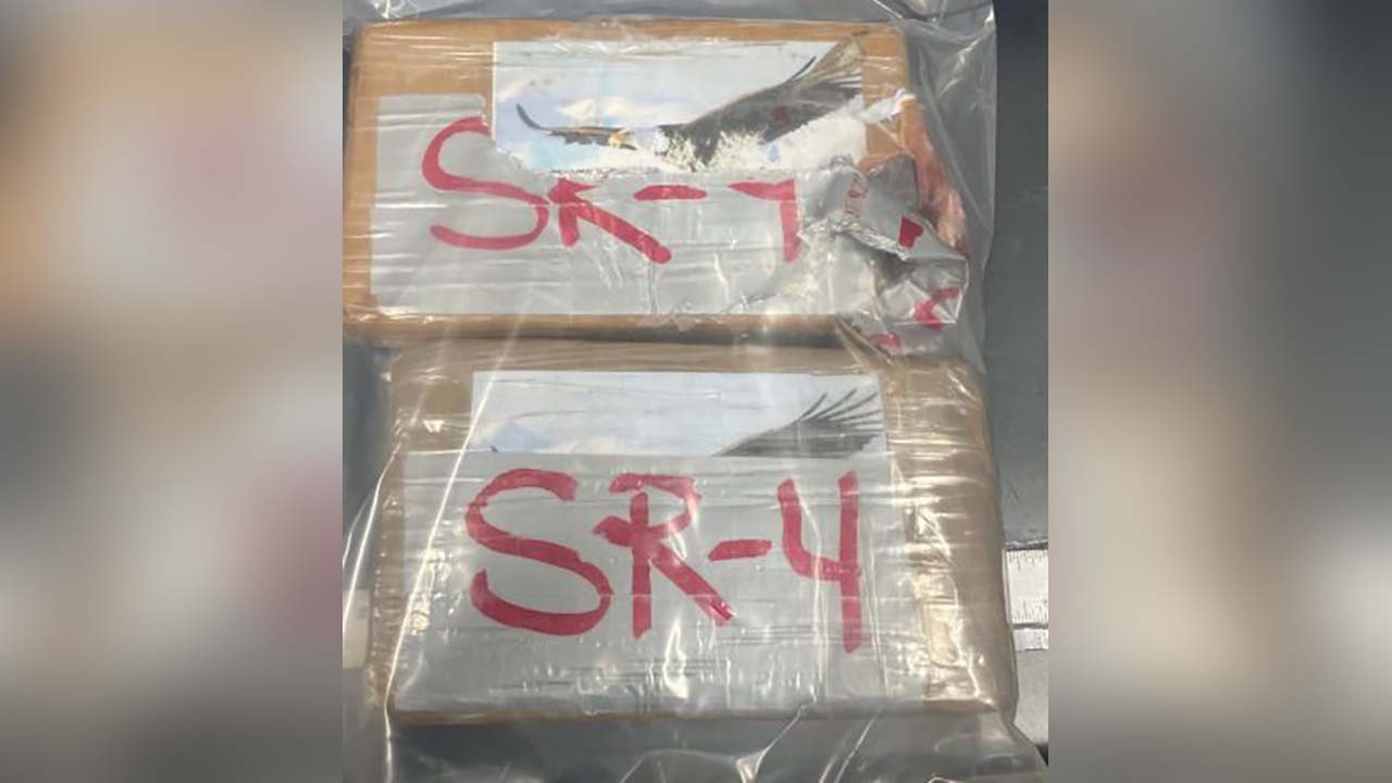 Suspected cocaine bagged as evidence following traffic stop on I-15 in the city of Washington, Aug. 14, 2022. Michael Angelo Muro was sentenced June 7 on one count of possession of cocaine with intent to distribute.