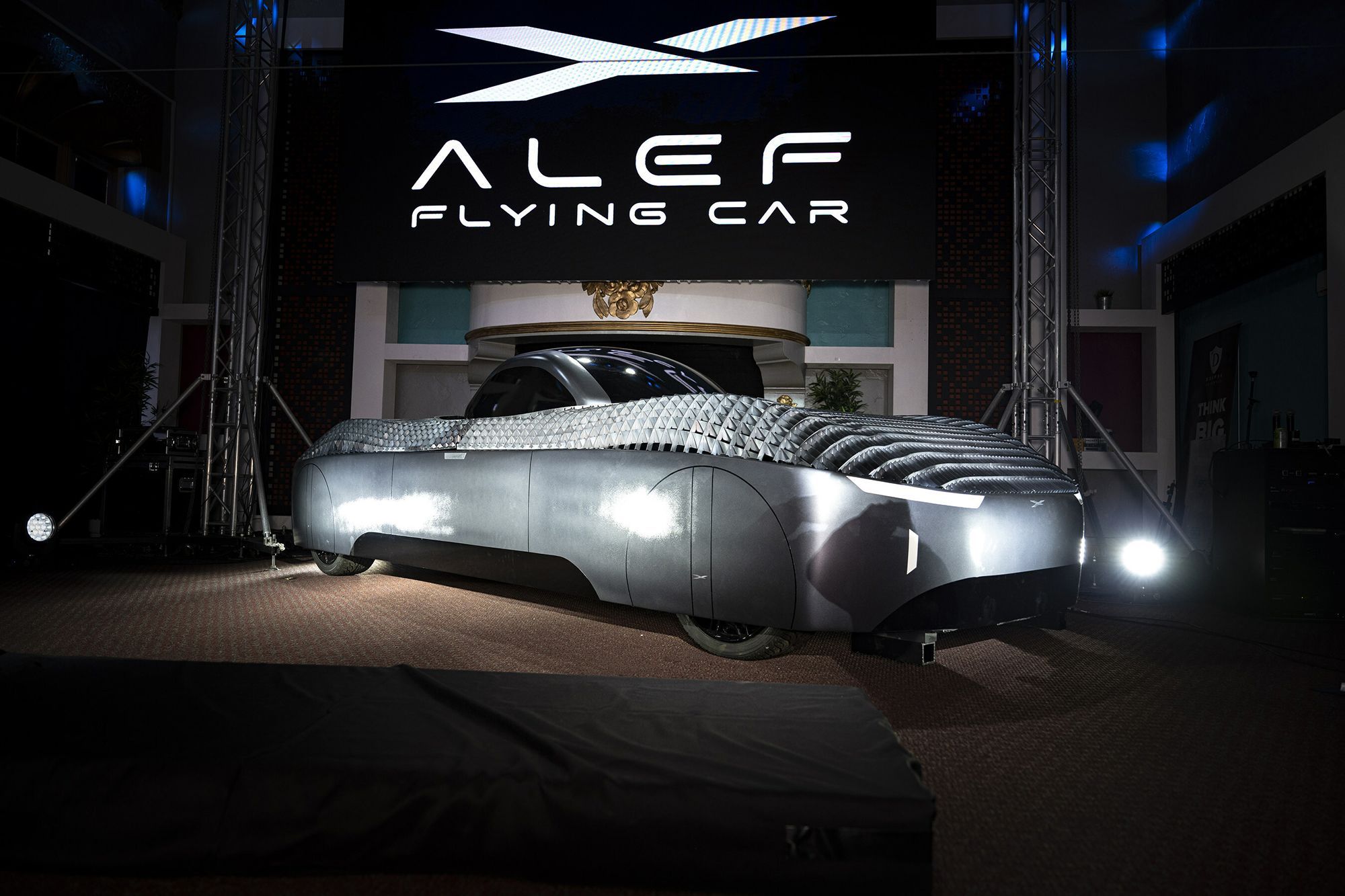Alef Aeronautics' flying car unveiling on Oct. 19, 2022. The Federal Aviation Administration has certified it for testing.