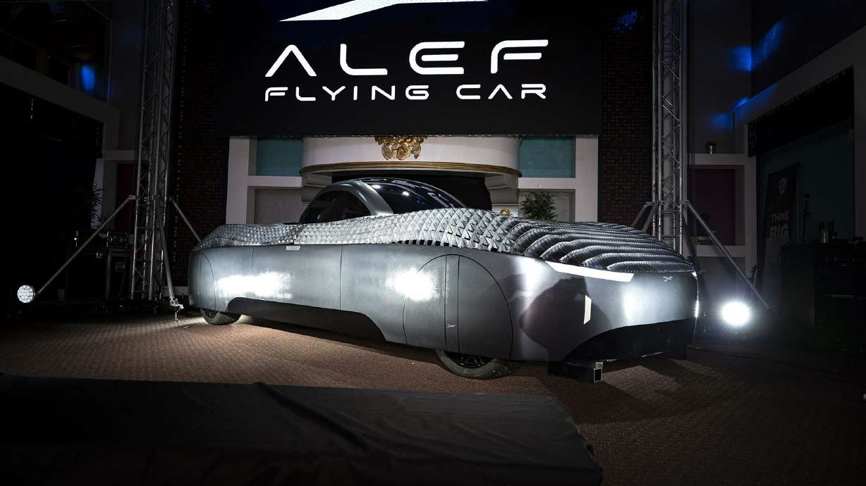 Alef Aeronautics' flying car unveiling on Oct. 19, 2022. The Federal Aviation Administration has certified it for testing.
