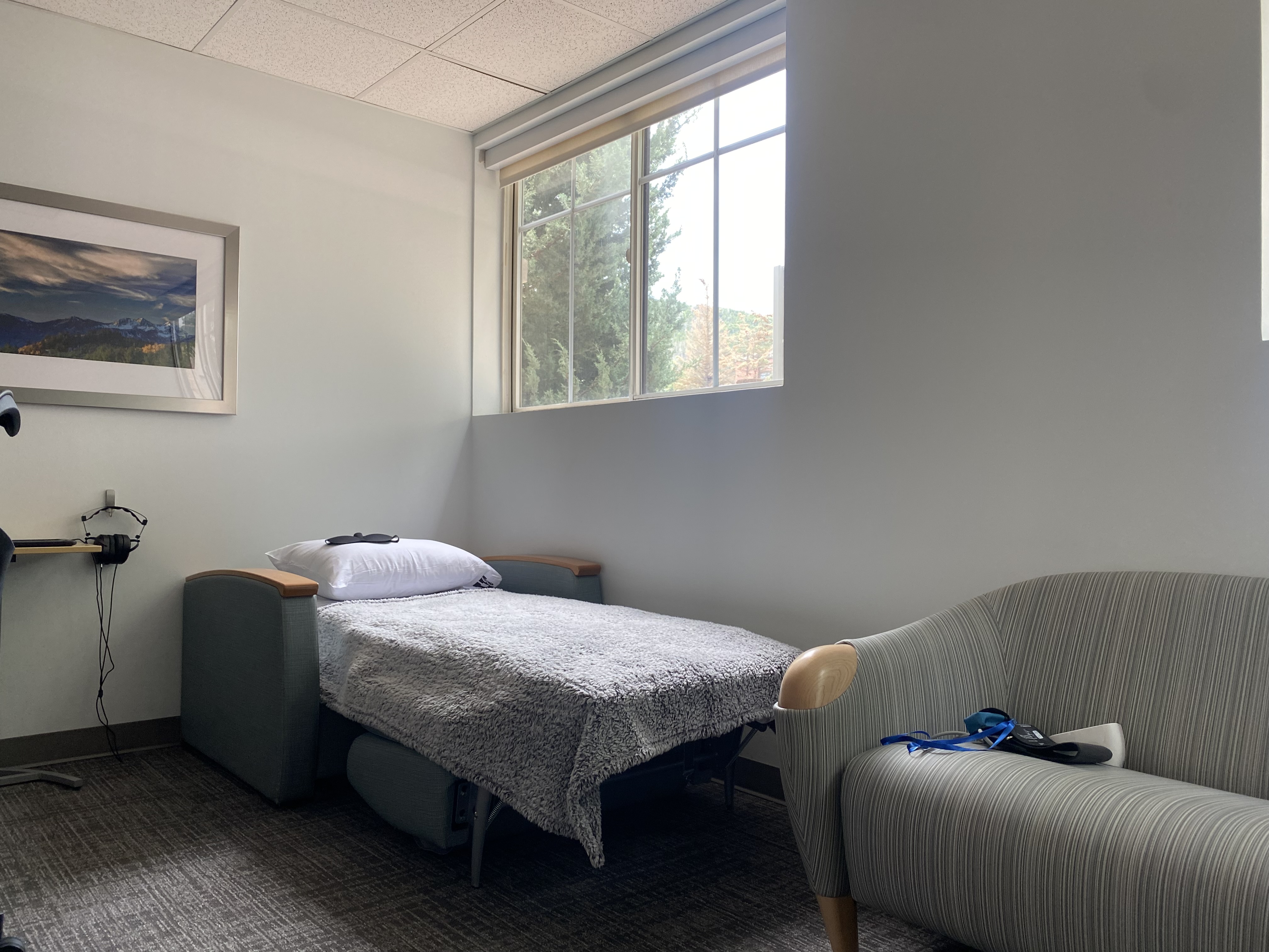 A ketamine clinic at the Huntsman Mental Health Institute where Dr. Ben Lewis is studying the use of psychedelic drugs to help cancer patients with mental health.