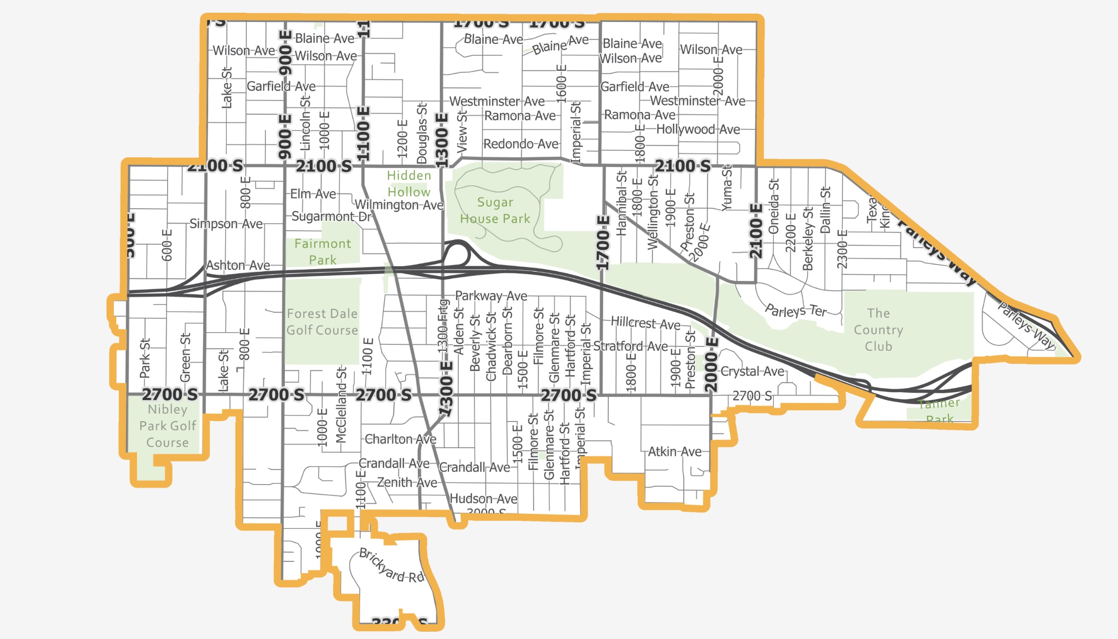 A map of Salt Lake City Council's District 7. The district covers the city's Sugar House neighborhood.
