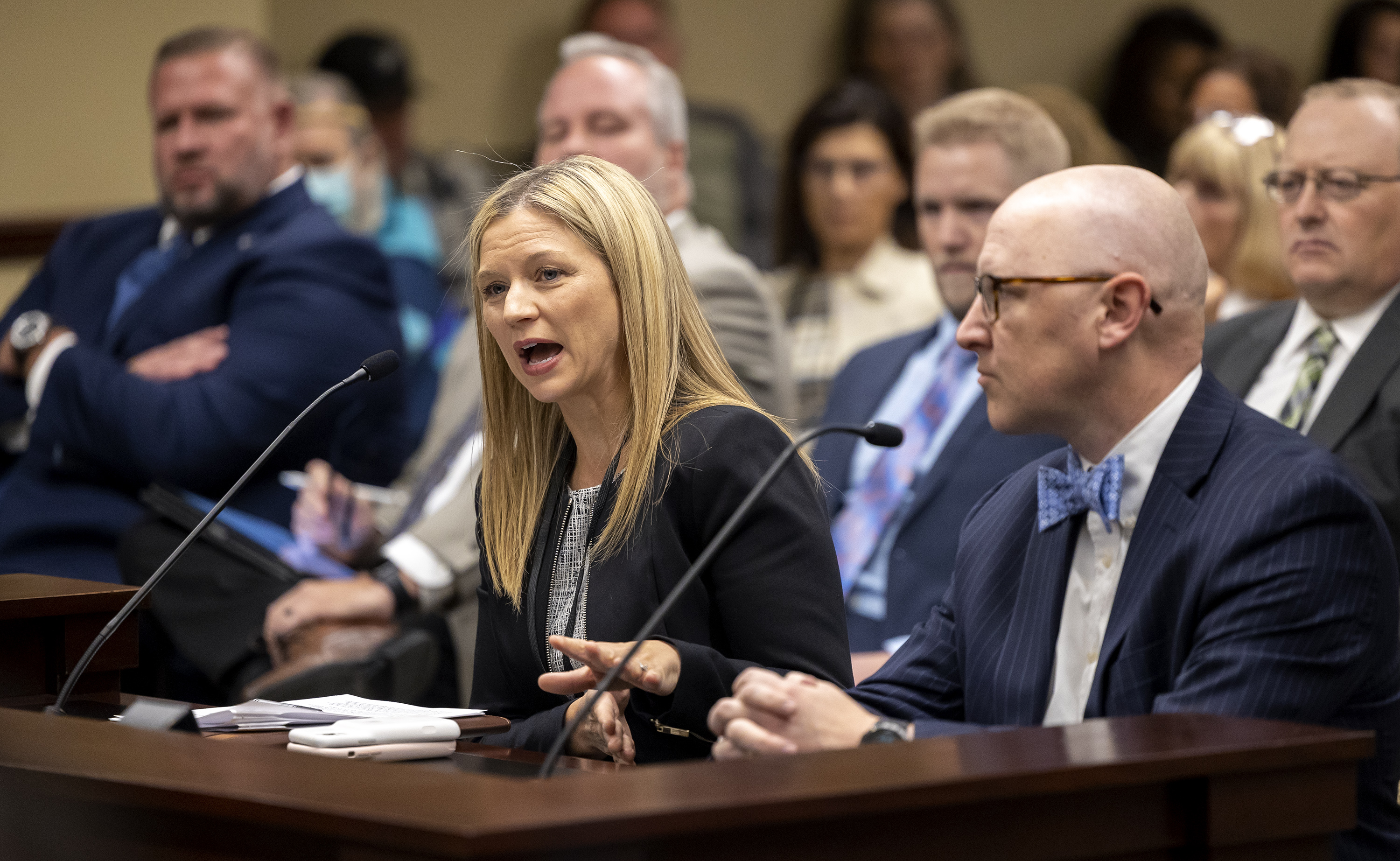 Utah Solicitor General Melissa Holyoak speaks at an interim committee hearing in Salt Lake City on Oct. 4, 2021. President Joe Biden has nominated her to serve on the Federal Trade Commission.