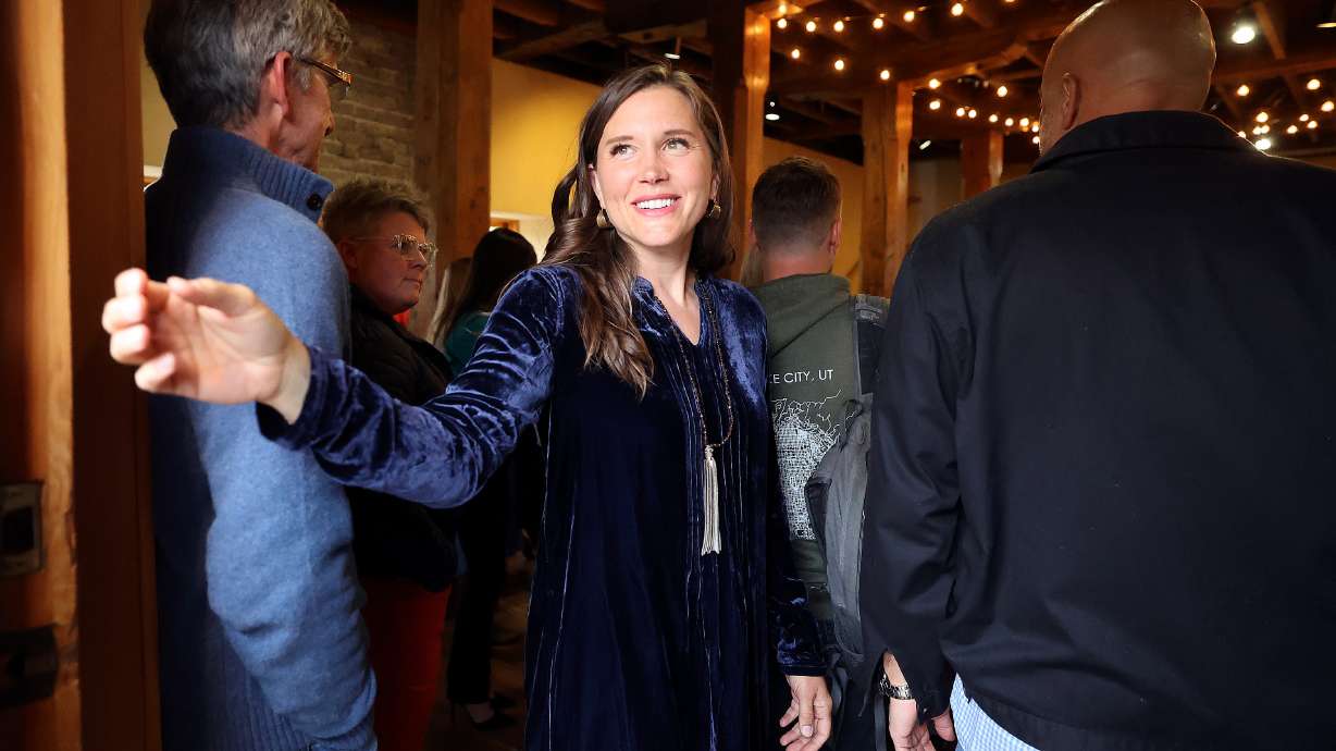 Salt Lake City Mayor Erin Mendenhall at the Tracy Aviary in Salt Lake City on April 24. The mayor out-fundraised former Salt Lake City Rocky Anderson between Feb. 15 and Monday, according to city election information.