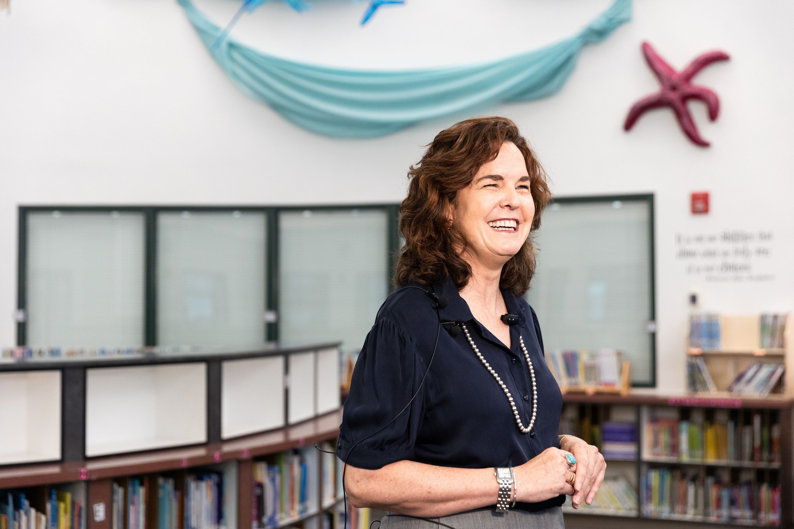Elizabeth Grant, new superintendent of the Salt Lake City School District, visits North Star Elementary School in Salt Lake City on Thursday.