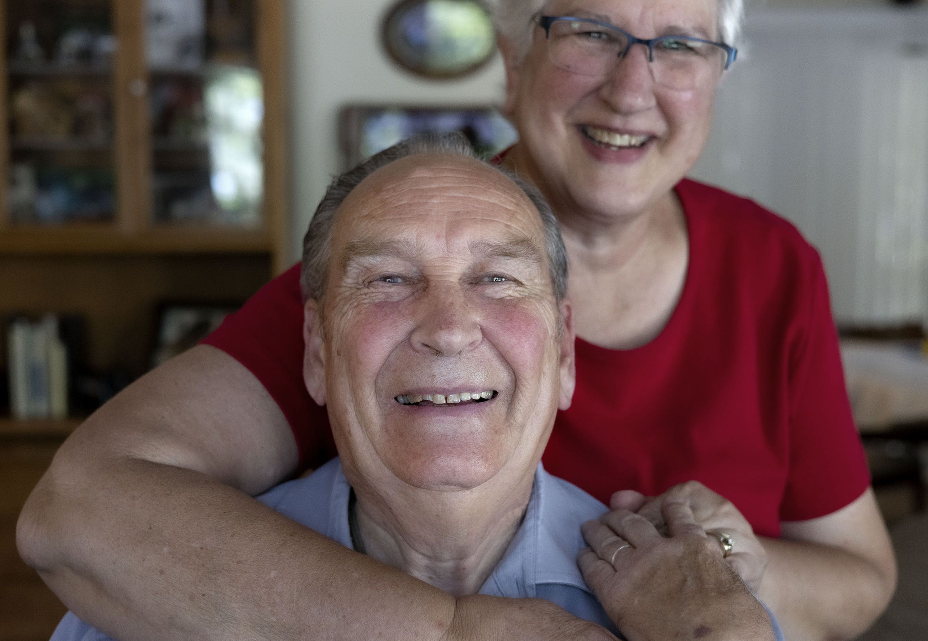 Jane and Ren Willie are pictured at their Murray home on Wednesday. A year ago, Ren was diagnosed with Alzheimer’s dementia, a progressive neurodegenerative disease that destroys memory and other mental functions over time.