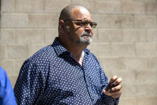 Dean Reckard, brother of Margie Reckard, who died in the El Paso Walmart mass shooting, leaves the federal court in El Paso, Texas, Wednesday. Patrick Crusius, who is accused of killing nearly two dozen people in a racist attack at an El Paso Walmart in August 2019, is set to receive multiple life sentences after pleading guilty to federal hate crimes and weapons charges in one of the deadliest mass shootings in U.S. history.