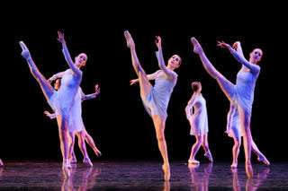 Dancers from Chrysalis Ballet perform in a piece choreographed by Shani Robison.