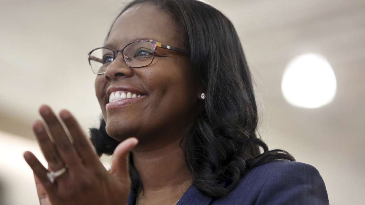 FILE - Old Dominion women's basketball coach Nikki McCray-Penson smiles in Norfolk, Va. May 31, 2017. Two-time Olympic gold medalist and former ABL MVP Nikki McCray-Penson has died. She was 51. McCray-Penson was an assistant women's basketball coach at Rutgers last season and the school confirmed her death, although the cause of her passing was not immediately known.