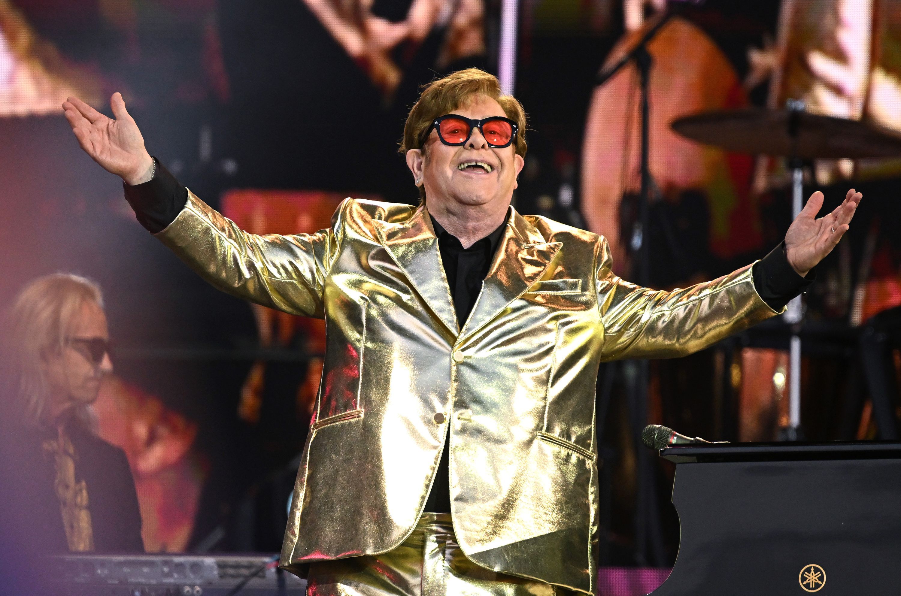 Elton John, seen here on June 25, in Glastonbury, England, performed Saturday night what he says will be the last show on the final tour of his career.