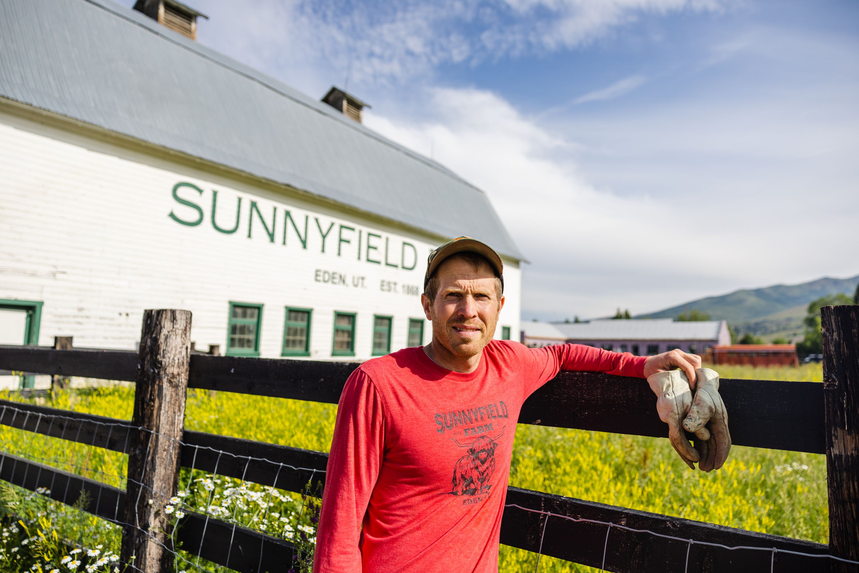 Alan Vause poses for a portrait at Sunnyfield Farm in Eden, Weber County, on June 29. Vause’s family has farmed the land for the last five generations.