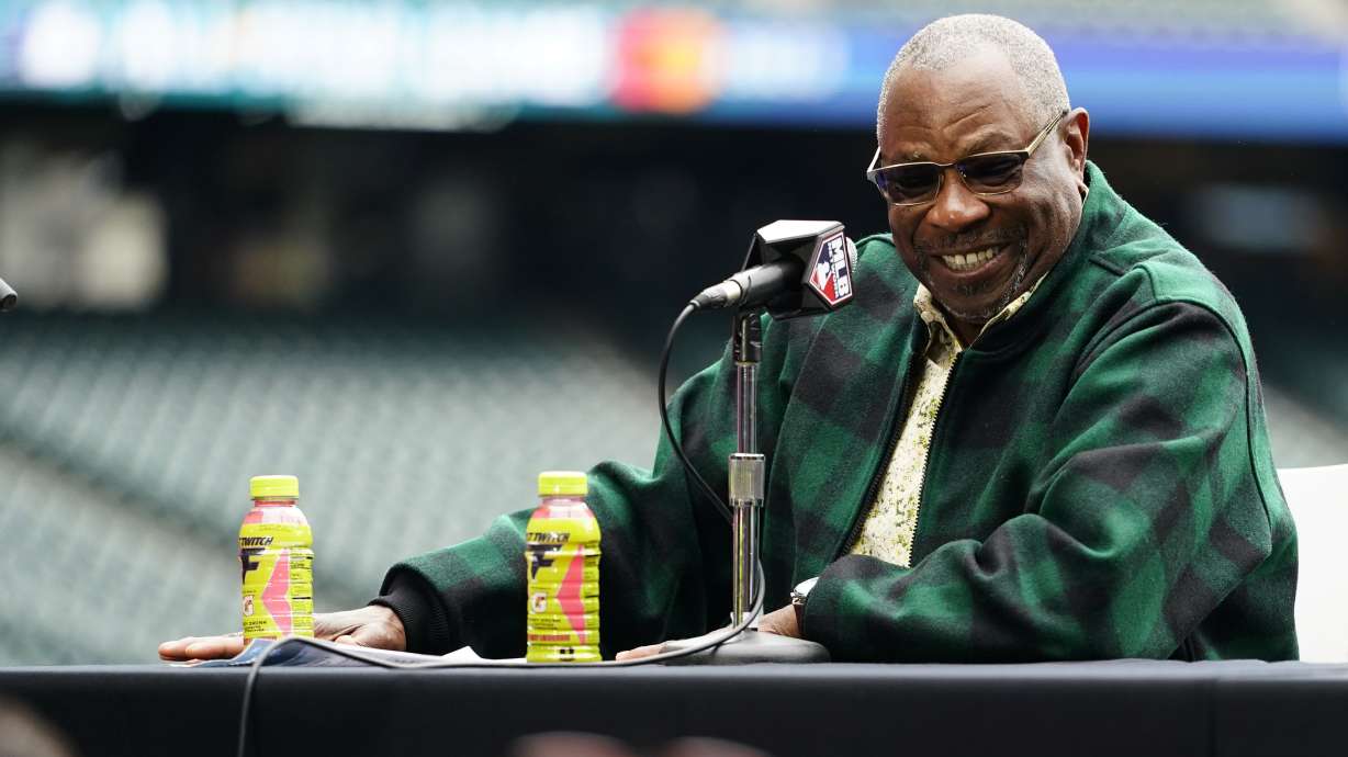 American League manager Dusty Baker, of the Houston Astros, smiles during an All-Star Game press conference, Monday, July 10, 2023, in Seattle. The All-Star Game will be played Tuesday, July 11.