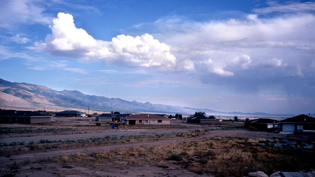 Homes on the Confederated Tribes of the Goshute Reservation Aug. 31, 2002. A project will improve 35 miles of a rural highway that connects the Confederated Tribes of Goshute Reservation with goods, services and schools.