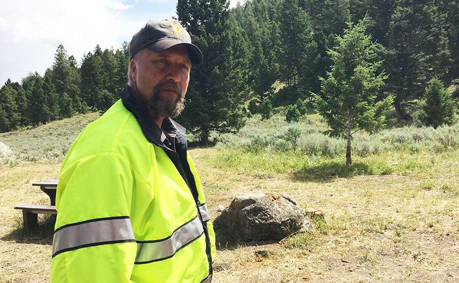Lemhi County Sheriff Steve Penner at the Timber Creek Campground in July 2015. DeOrr Kunz Jr. vanished while on a camping trip in Lemhi County eight years ago.