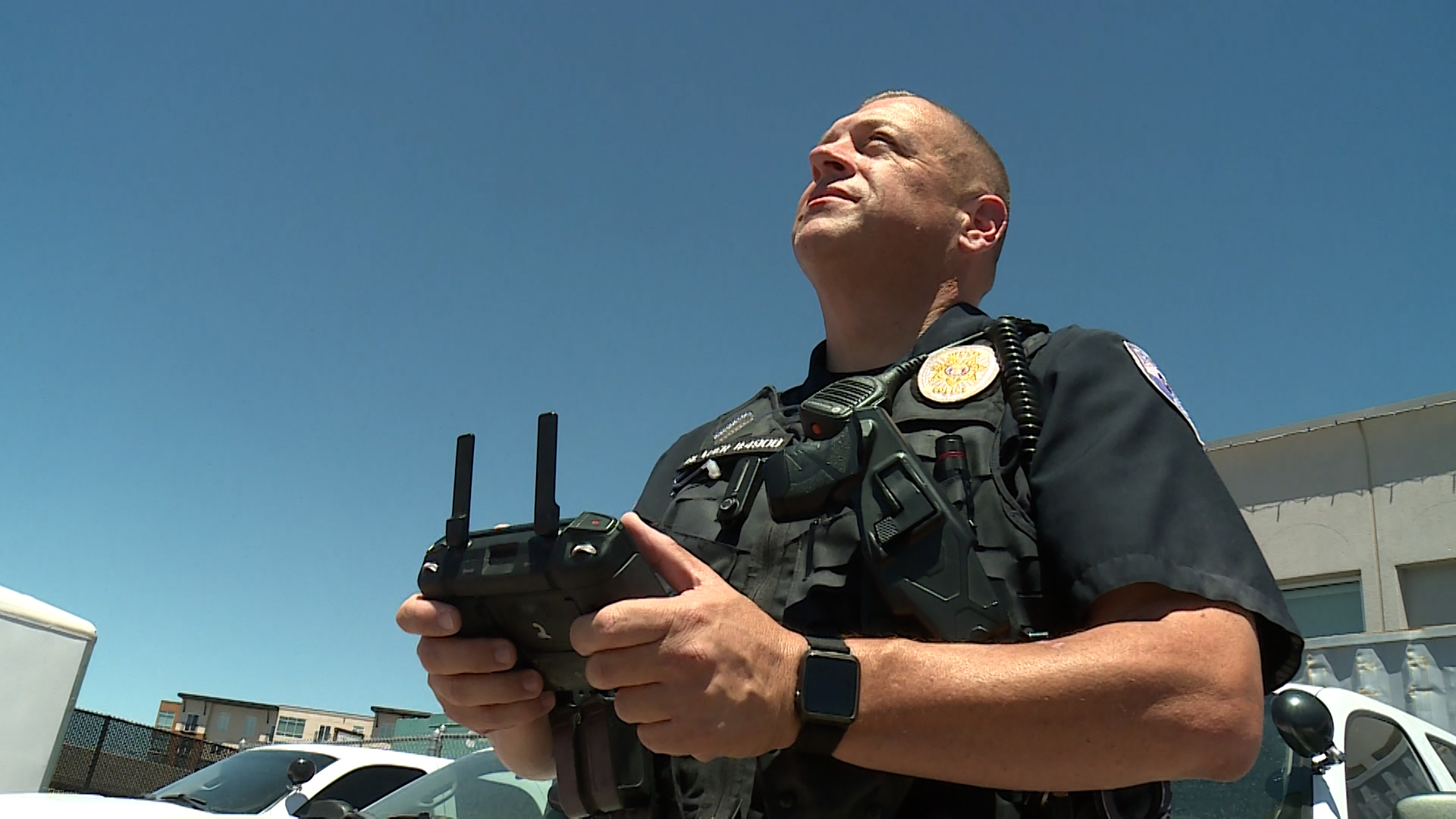 Officer Alex Blauer is one of 13 UTA officers trained to fly drones in the department's new drone program. Utah Transit Authority police are launching their drone program to help combat crime and find those needing help.
