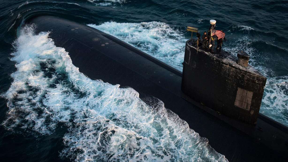 The U.S. Navy Los Angeles-class fast attack submarine USS Toledo is seen Feb. 13, 2016 in the Arabian Gulf.