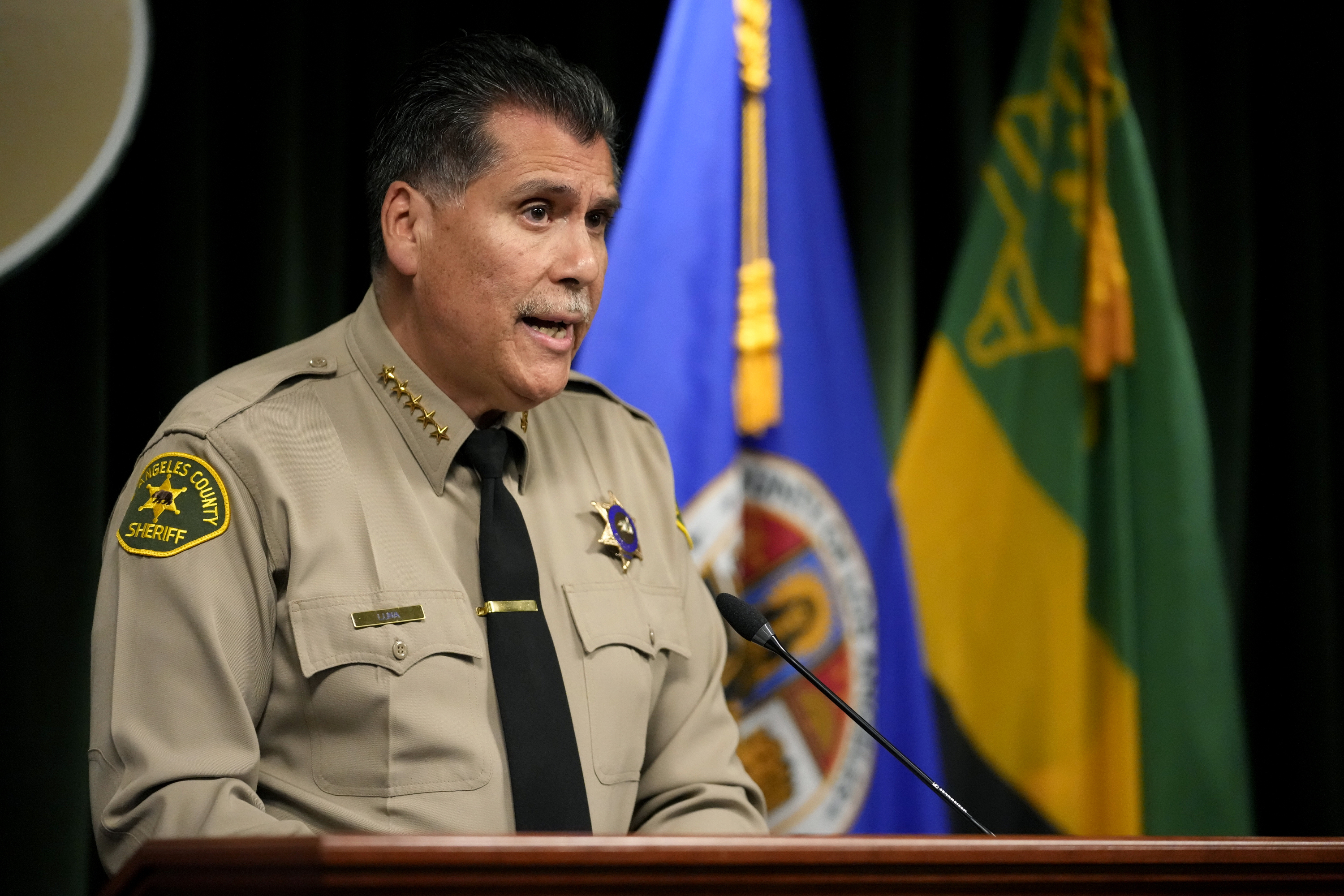 For the second time in a week, Los Angeles County sheriff Robert Luna has decried the use of force by deputies in the Antelope Valley after a woman holding a baby was punched in the face last year. 