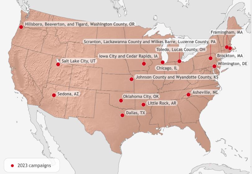 NOAA will work with citizen scientists to map urban heat islands in multiple cities and counties in 14 states this summer.