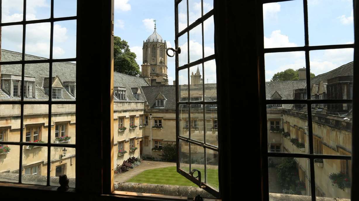 Pembroke College, Oxford University, England, on June 14, 2017.