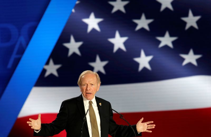 Former U.S. Sen. Joe Lieberman says the third-party No Labels group will stay out of the 2024 U.S. presidential race if polling shows its candidate would play a "spoiler" role.