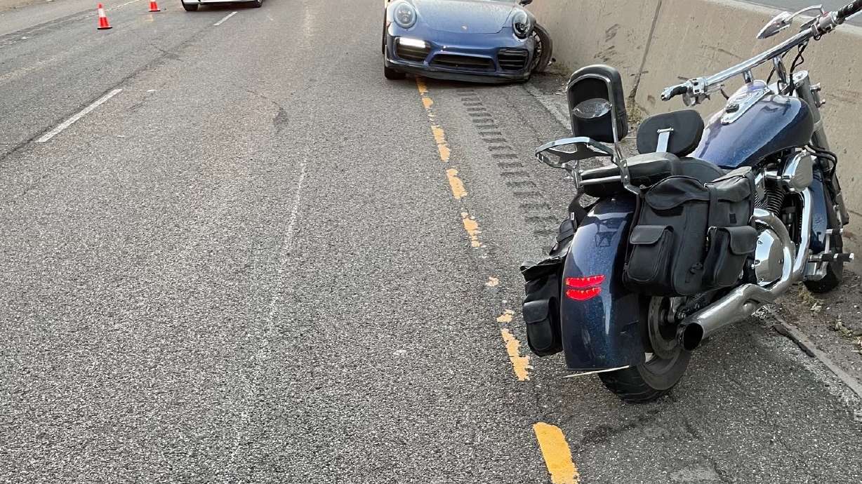 A motorcyclist died in a crash near Mountain Green in Morgan County on Saturday night.