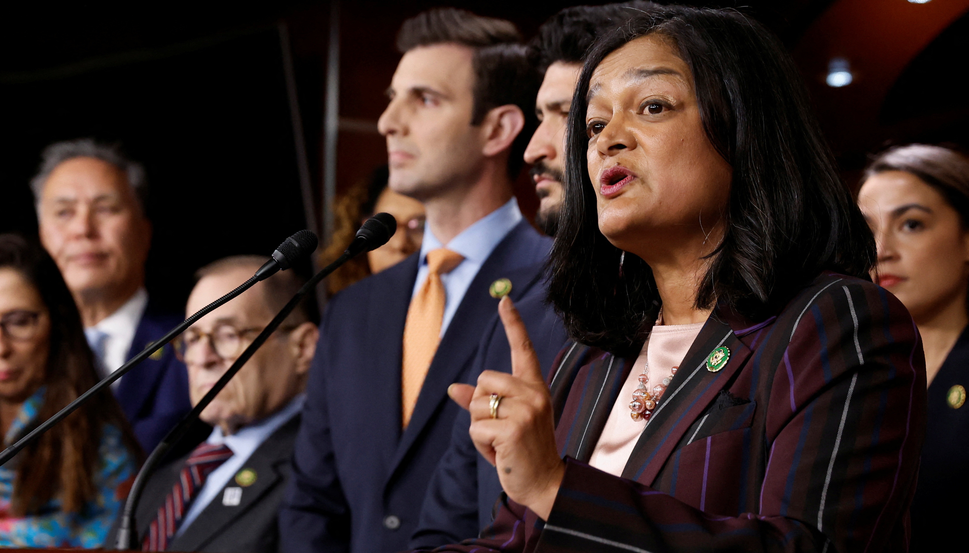U.S. Rep. Pramila Jayapal on Sunday apologized for calling Israel a racist state as Democratic leaders pushed back against her initial declaration.