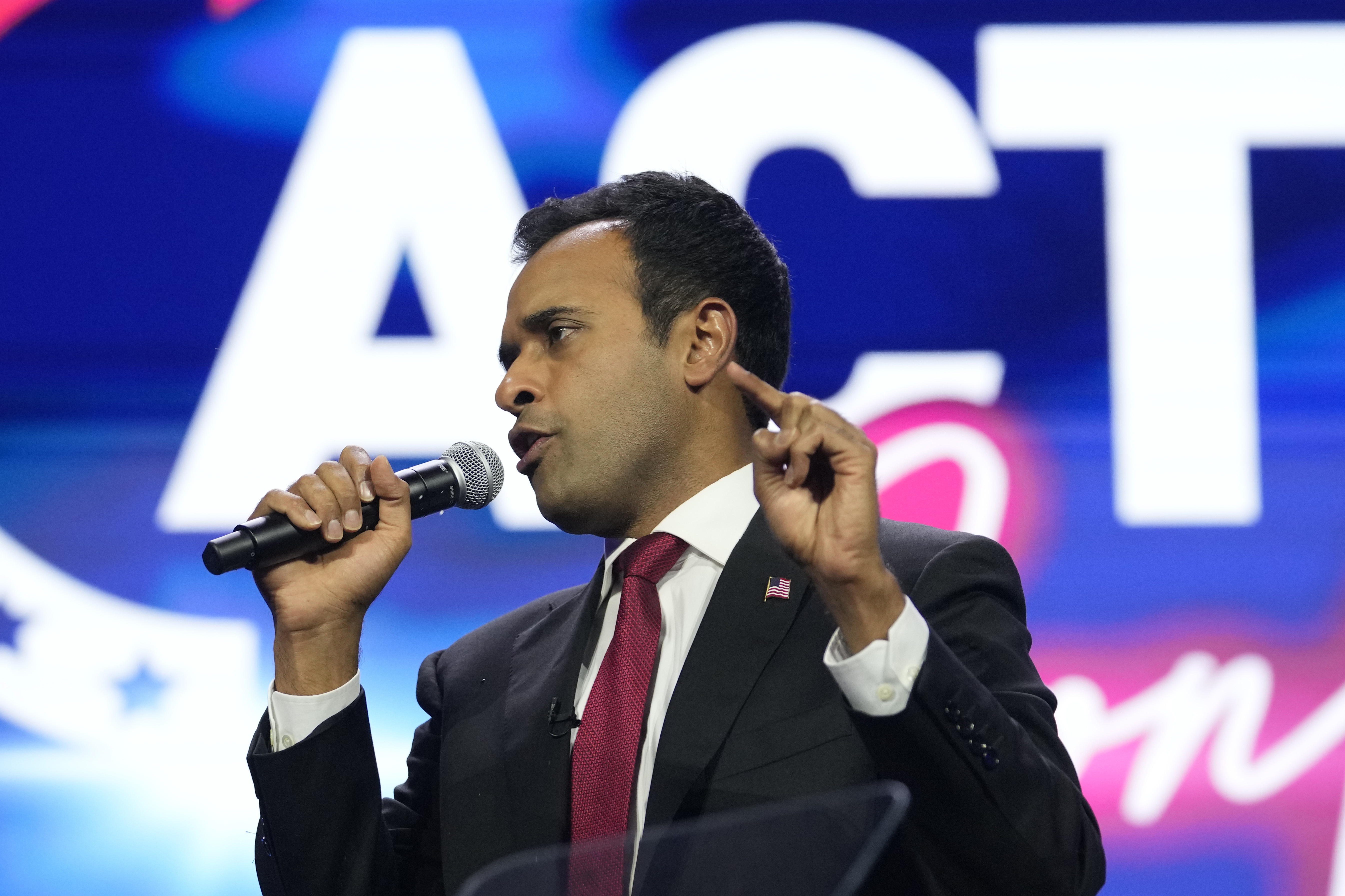 Republican presidential candidate Vivek Ramaswamy says he'd consider Sen Mike Lee among several possible conservative candidates should he get to nominate someone to the U.S. Supreme Court.