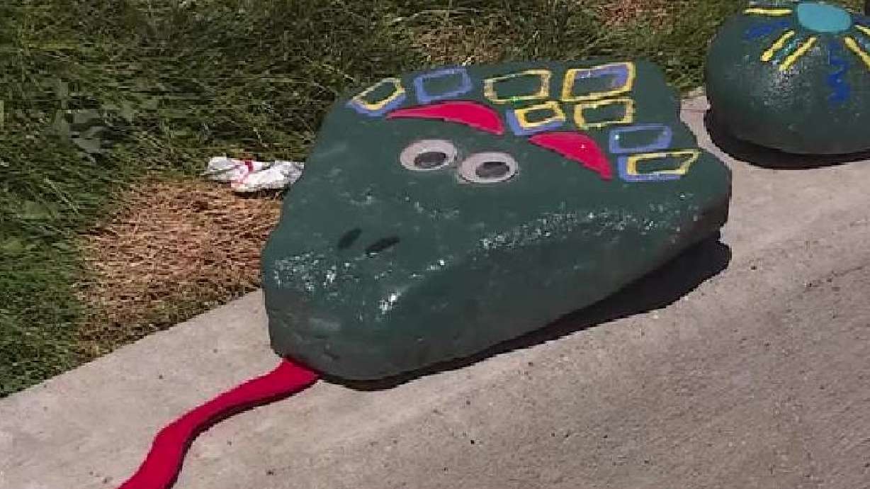 Connecting strangers through a bit of color with 'rock snakes' | KSL.com