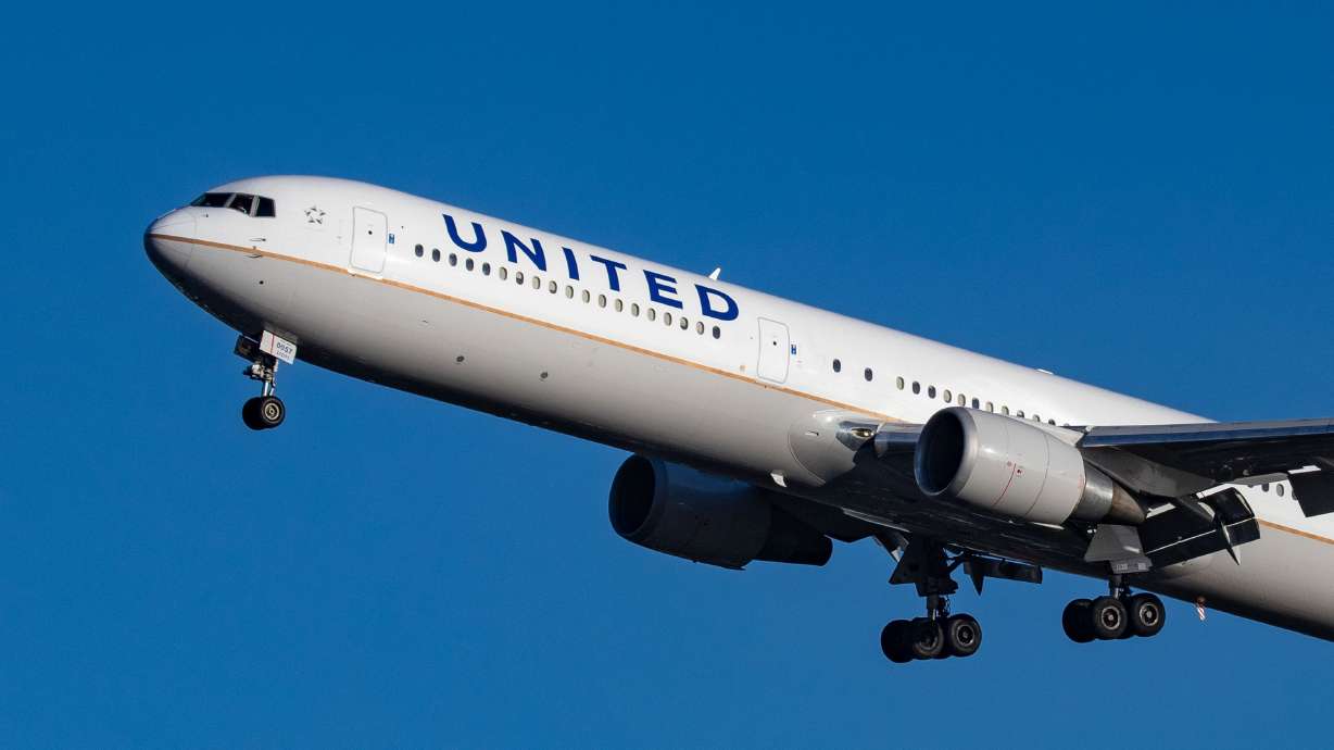 A United Airlines Boeing 767 plane lost its emergency evacuation slide in mid-air on Monday – and it ended up in the backyard of a home.