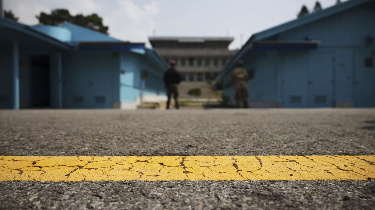 A general view shows the truce village of Panmunjom inside the demilitarized zone separating the two Koreas, South Korea on July 19, 2022. U.S. officials say Tuesday an American soldier crossed the heavily armed border from South Korea into North Korea, becoming the first American detained in the North in nearly five years.
