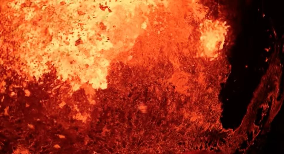 A drone captured unimaginable footage of a volcanic eruption in Iceland — almost ending up in the ashes.