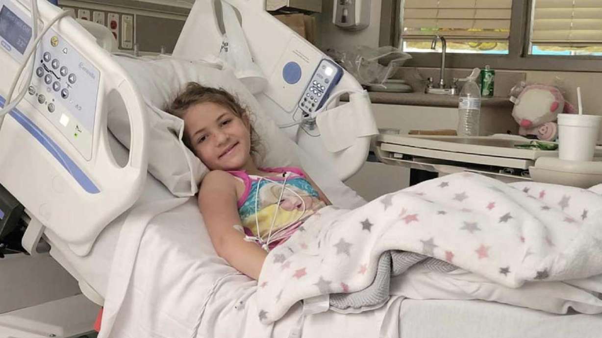 Tasia Noyes is at Eastern Idaho Regional Medical Center during her stay last weekend. Noyes is recovering at home after she was bitten by a rattlesnake while swimming.