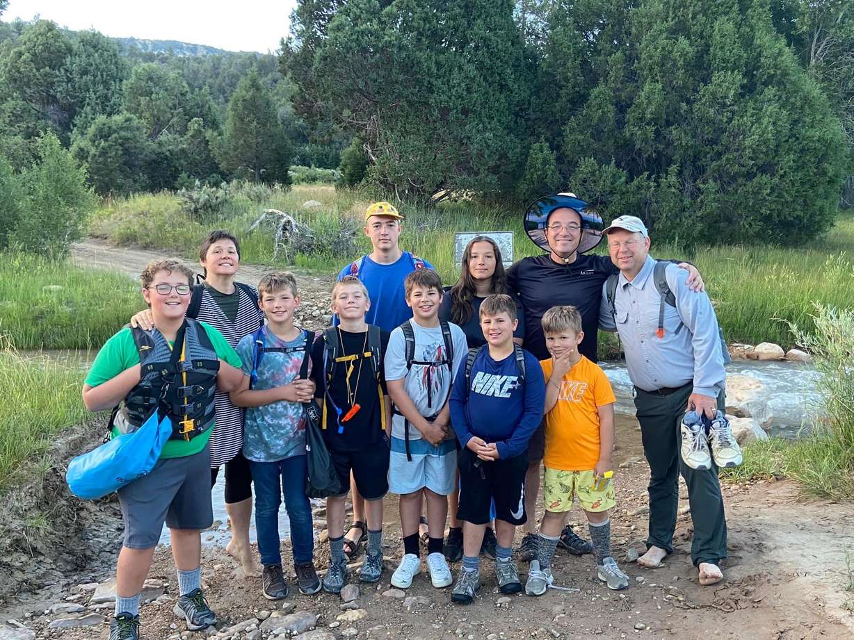 The Lunceford family ready for their hike at Zion National Park.