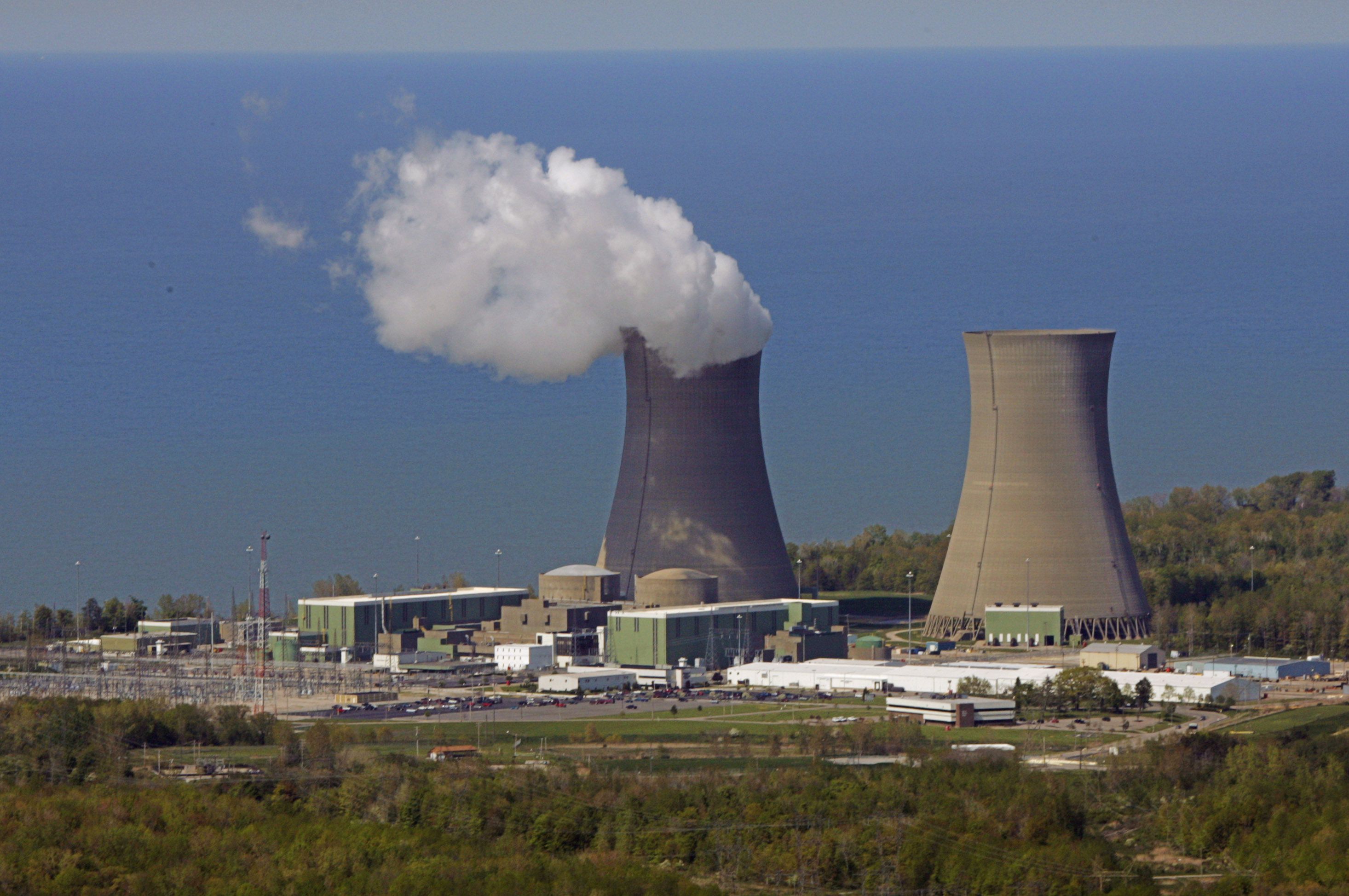 The Perry Nuclear Power Plant on the shore of Lake Erie in North Perry, Ohio in 2005. Rep. John Curtis is working on a bill to reduce regulatory costs for advanced nuclear reactor projects.