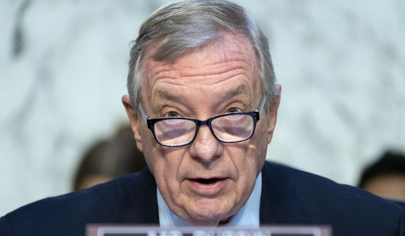 Senate Judiciary Oversight Committee Chairman Sen. Dick Durbin, D-Ill., speaks June 13 on Capitol Hill in Washington. They voted Thursday on a new ethics code for the Supreme Court.