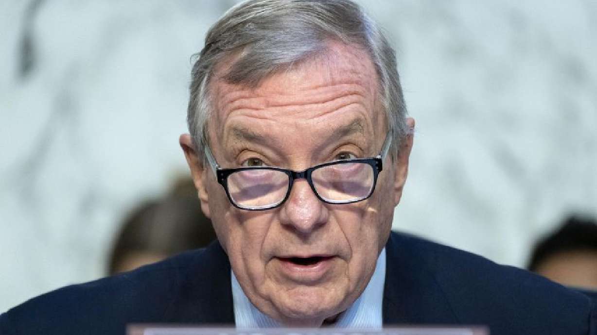 Senate Judiciary Oversight Committee Chairman Sen. Dick Durbin, D-Ill., speaks June 13 on Capitol Hill in Washington. They voted Thursday on a new ethics code for the Supreme Court.
