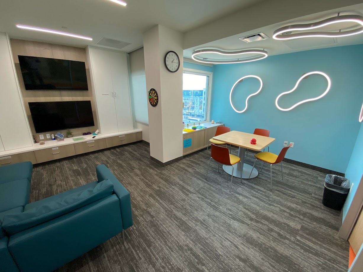 A teen lounge in the Sorenson Center for Cancer and Blood Disorders at Primary Children's Hospital. The hospital announced Thursday an $18 million gift from the Sorenson Legacy Foundation allowed them to create an improved cancer care center.