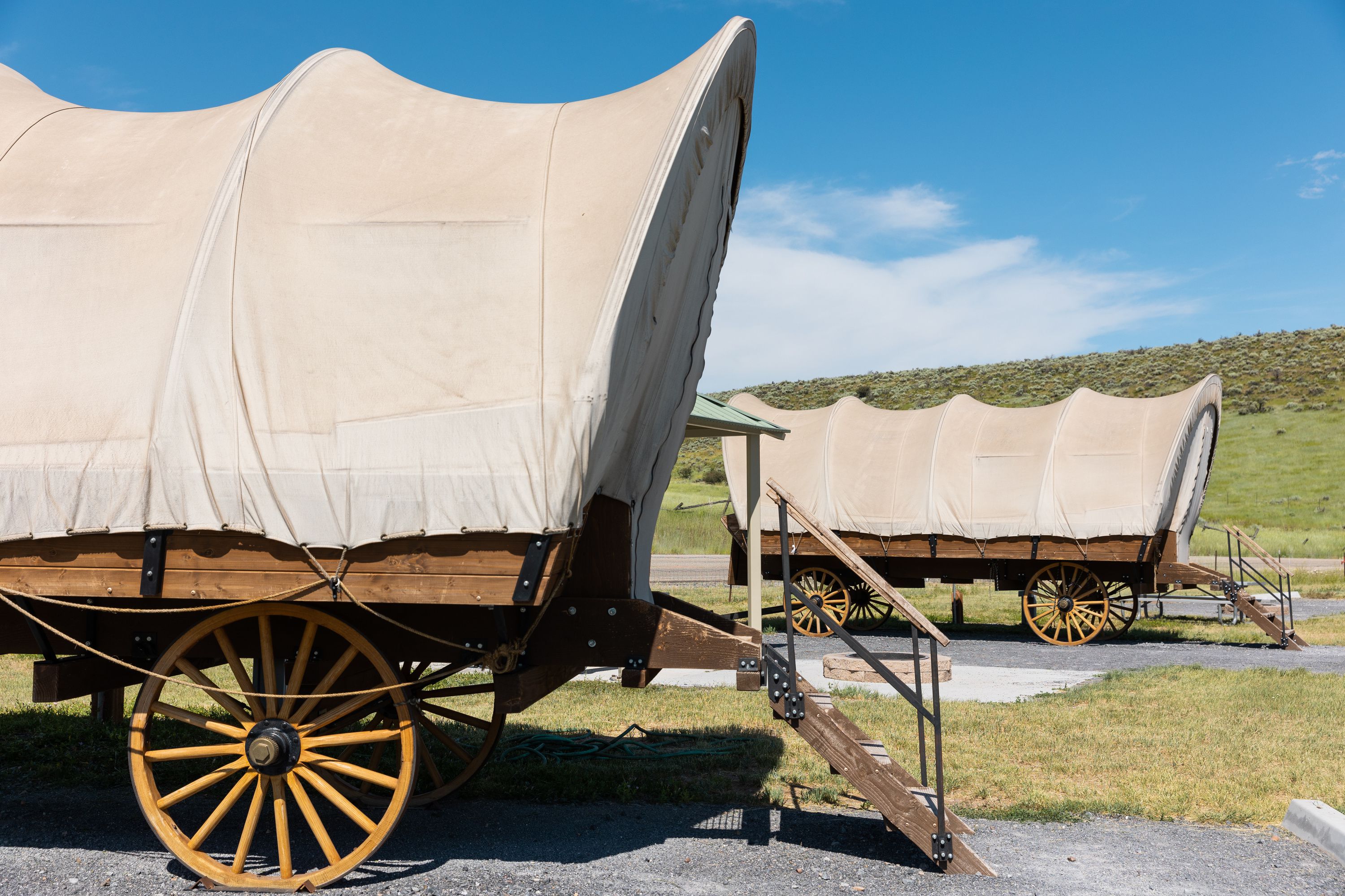 Two Conestoga Wagons at East Canyon State Park in Morgan on July 17.