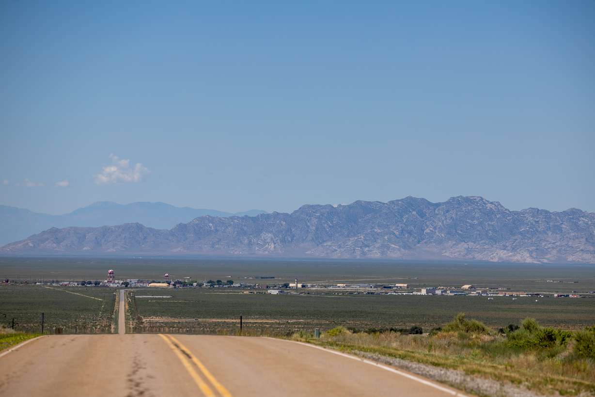 Military installations at Dugway Proving Grounds are pictured on Thursday. NASA and military personnel are preparing for the Sept. 24 reentry of the sample return capsule from the OSIRIS-REx spacecraft, which collected samples from the asteroid Bennu.