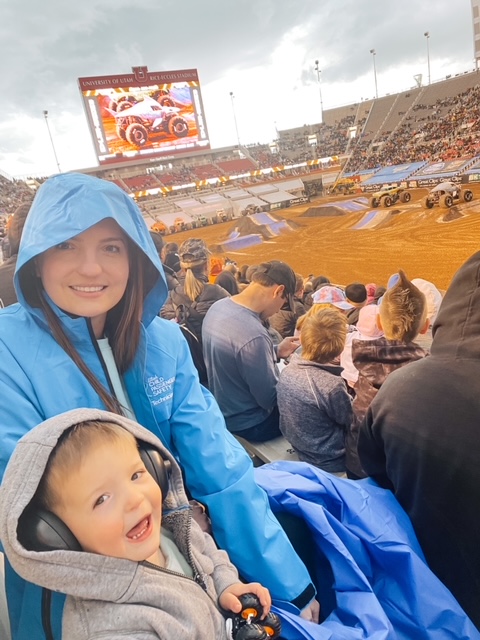 Two-year-old Jaxson Thurston has been obsessed with monster trucks ever since he attended his first monster jam. Jax knows wearing headphones to loud events is part of the routine.