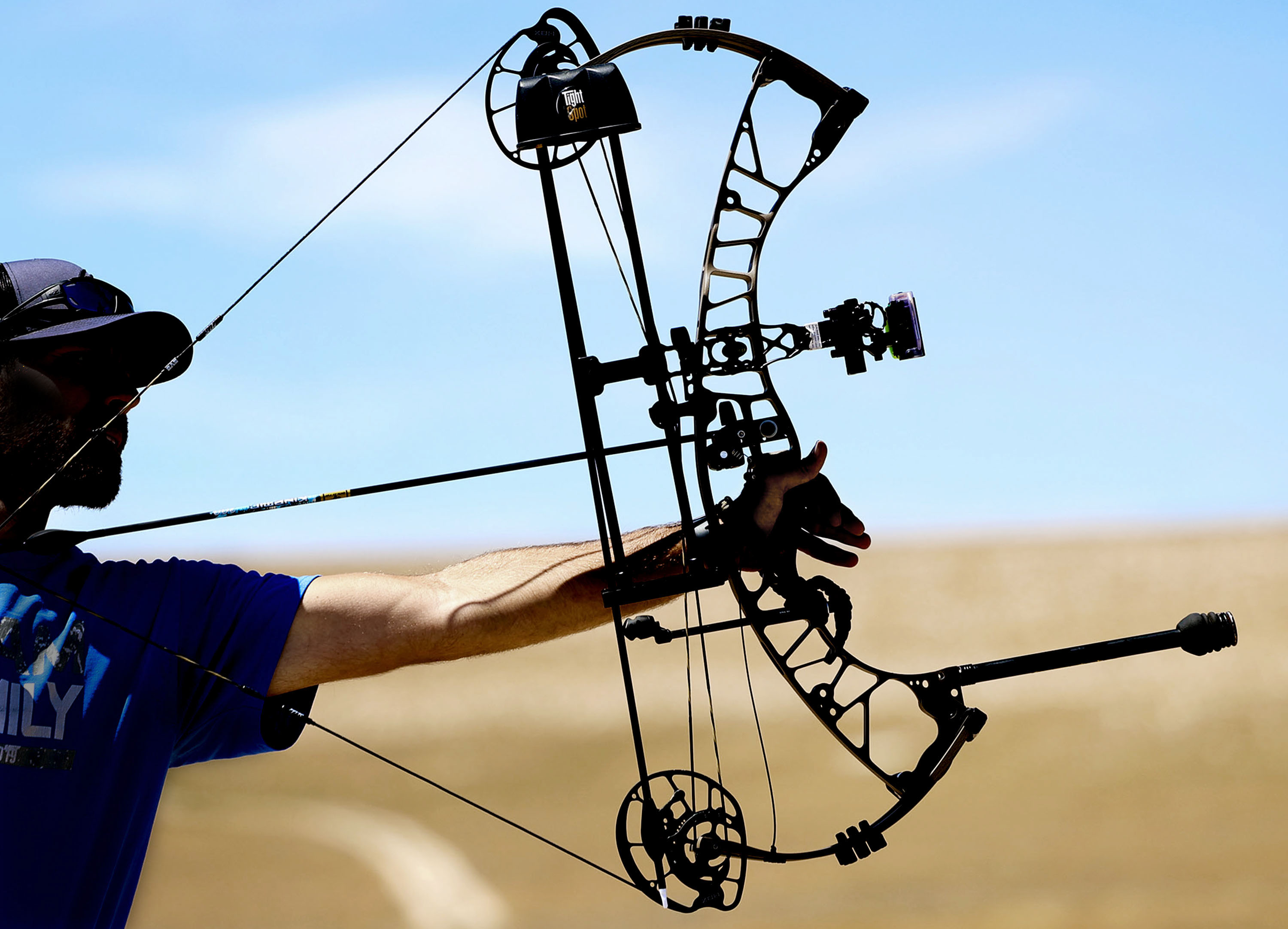 Tanner Smedley aims a hunting bow during a “fun shoot” at Antelope Island State Park on Wednesday. The park opened a new archery range that's free for visitors to use.