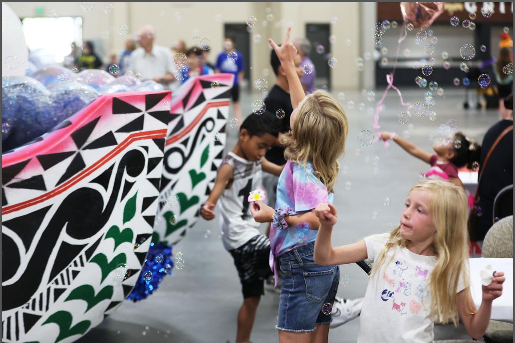 Days of '47 Parade floats are on display at the Mountain America Expo Center in Sandy on Friday and Saturday.