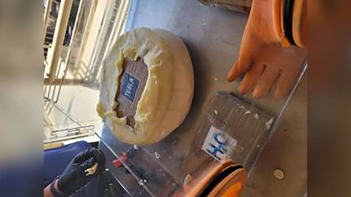 U.S. Customs and Border Protection officers seized wheels of cheese filled with cocaine at the Texas border on Thursday.