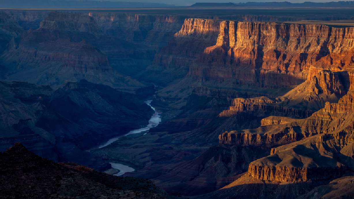 The Colorado River flows through the Grand Canyon on Oct. 10, 2022. Utah researchers have found that dust continues to impact snowmelt in the river basin.