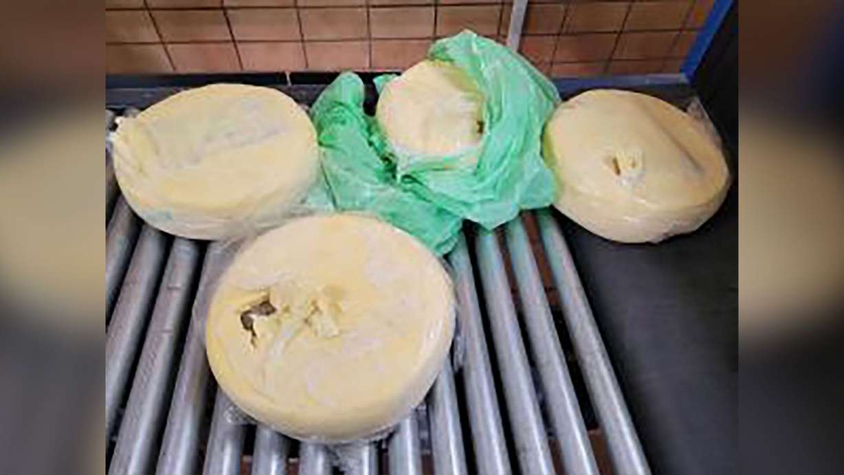 U.S. Customs and Border Protection officers seized wheels of cheese filled with cocaine at the Texas border.