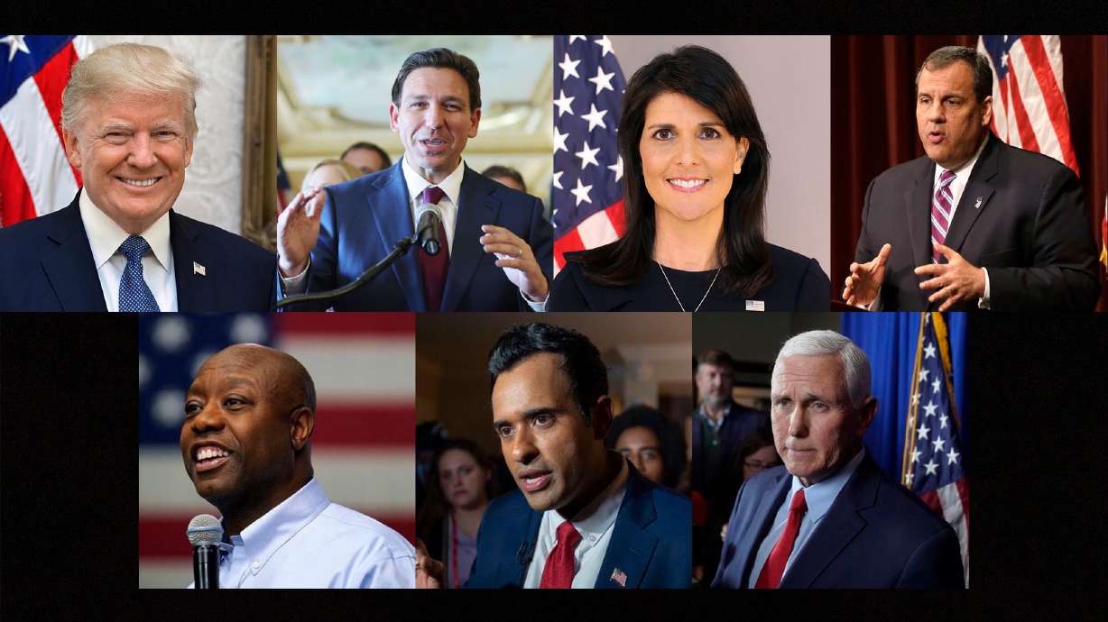 Donald Trump, Florida Gov. Ron DeSantis, former South Carolina Gov. Nikki Haley, New Jersey Gov. Chris Christie, tech entrepreneur Vivek Ramaswamy, South Carolina Sen. Tim Scott and former Vice President Mike Pence being considered for the first Republican debate.