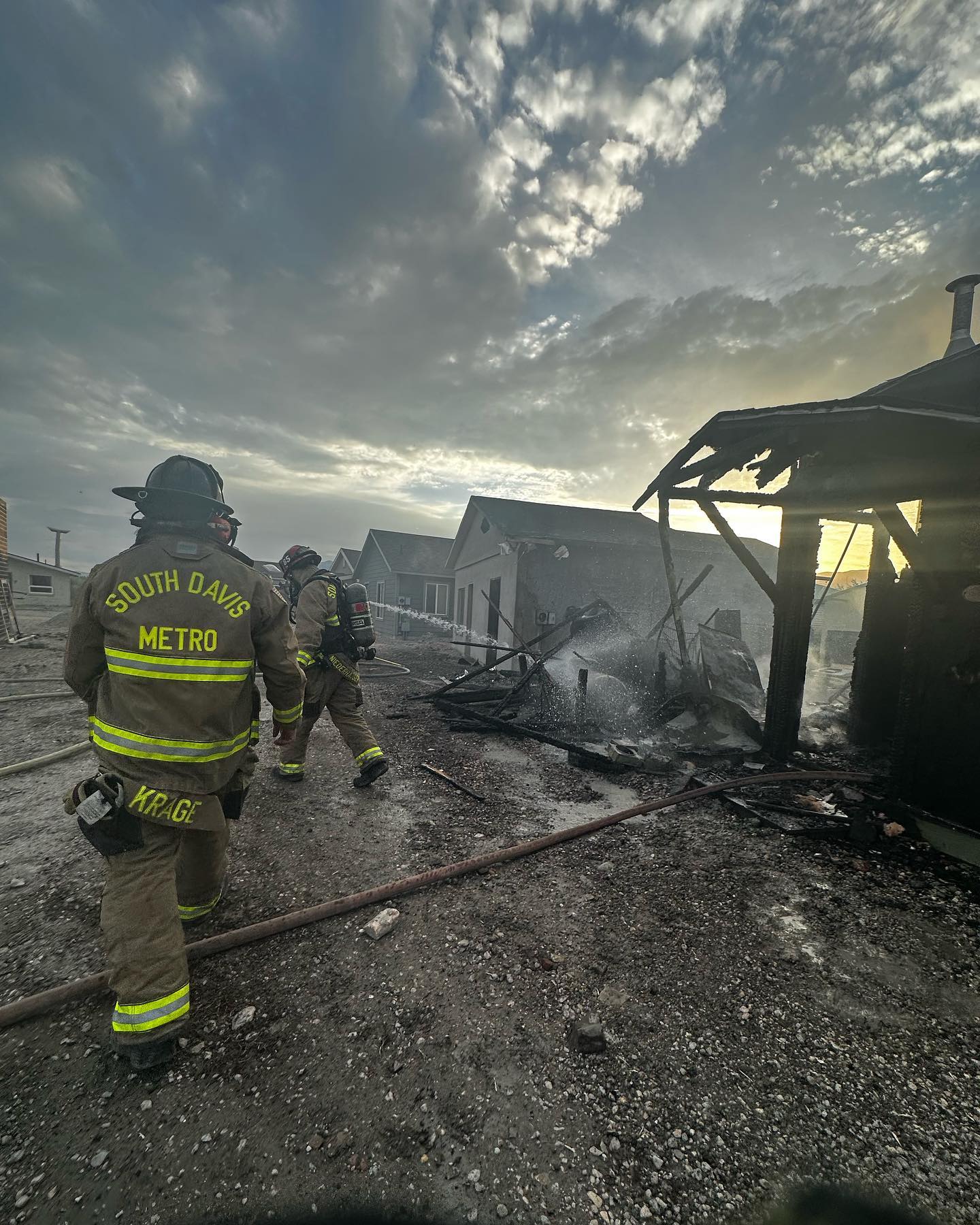 A duck hunting cabin and a boathouse were destroyed, and a second cabin suffered damage, following a fire Monday morning near Woods Cross.